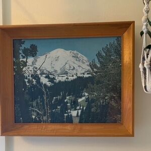Rare Hand-Tinted Photograph of Mount Rainer Near Yakima Park c. 1930